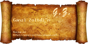 Ganzl Zoltán névjegykártya